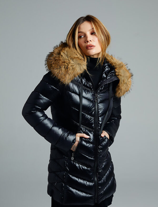 Jaqueta Inverno Nylon Preta - NoraBlack