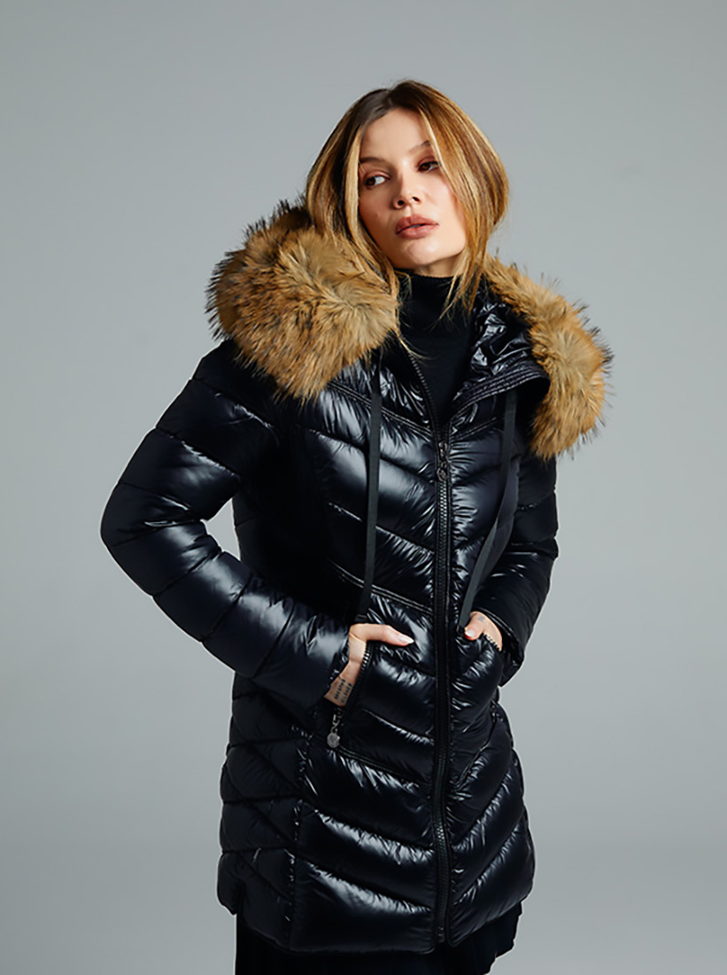 Jaqueta Inverno Nylon Preta - NoraBlack