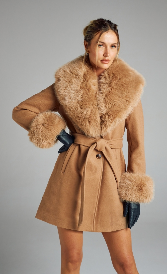 Casaco Fur Éclat Camel